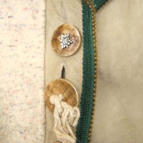 Kitz-Pichler BOHO Wool Leather Suede  Embroidered Braided Trim Jacket Size 14 - Picture 12 of 15